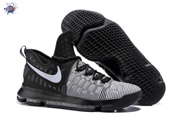 Meilleures Nike KD 9 Blanc Noir Gris