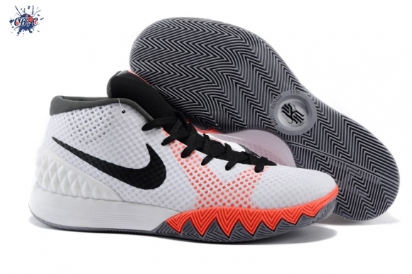 Meilleures Nike Kyrie Irving 1 Noir Blanc Orange Gris