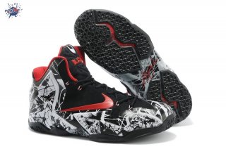 Meilleures Nike Lebron 11 Blanc Noir Rouge