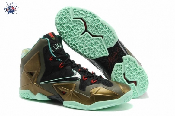 Meilleures Nike Lebron 11 Marron Vert