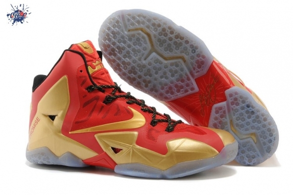 Meilleures Nike Lebron 11 Rouge Or Noir