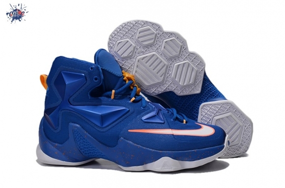 Meilleures Nike Lebron 13 Bleu Blanc Orange