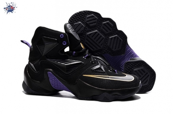 Meilleures Nike Lebron 13 Noir Or Pourpre