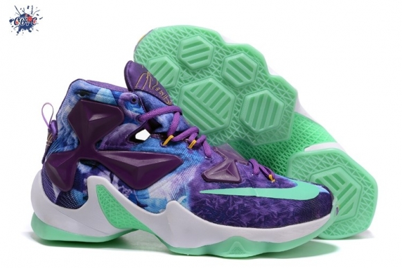 Meilleures Nike Lebron 13 Pourpre Vert Bleu