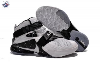 Meilleures Nike LeBron Soldier 9 Noir Blanc