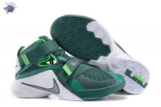 Meilleures Nike LeBron Soldier 9 Vert Blanc