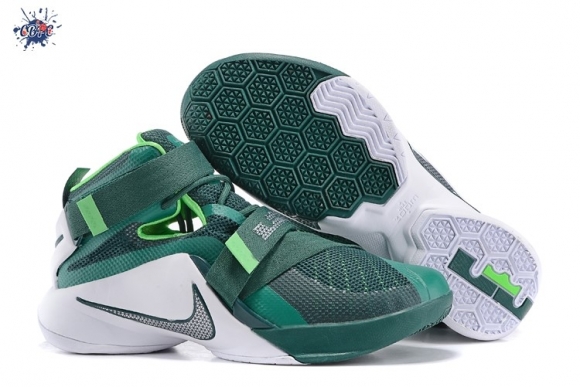 Meilleures Nike LeBron Soldier 9 Vert Blanc