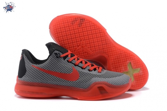 Meilleures Nike Zoom Kobe 10 Noir Blanc Rouge