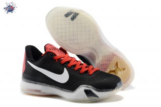 Meilleures Nike Zoom Kobe 10 Noir Rouge Blanc