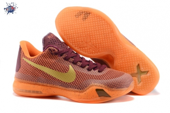 Meilleures Nike Zoom Kobe 10 Orange Rouge Or