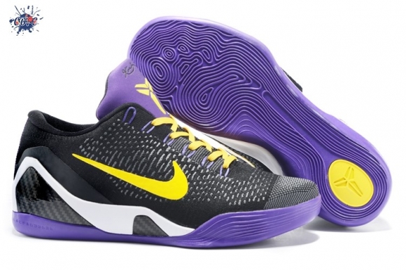 Meilleures Nike Zoom Kobe 9 Elite Noir Pourpre Jaune Blanc