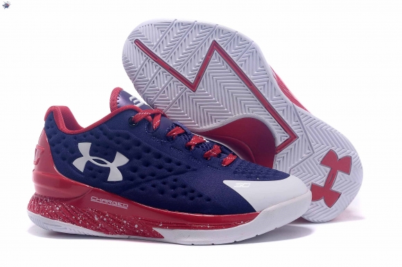 Meilleures Under Armour Curry 1 Rouge Bleu